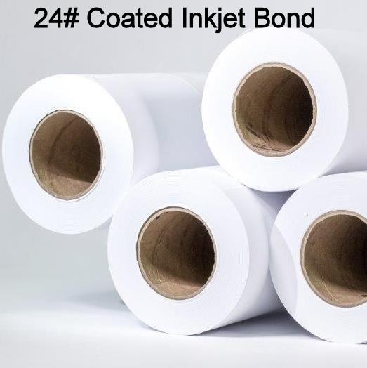 24# Coated, High Resolution Plotter Paper Rolls